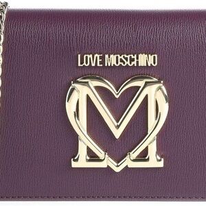 Love Moschino Plum crossbody with Gold Accents